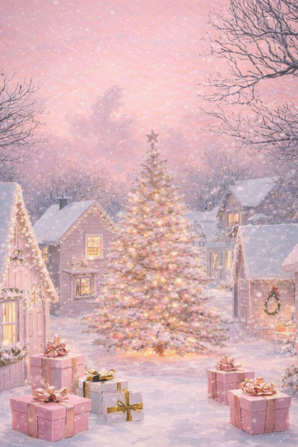 Pink Christmas Diamond Painting Kit