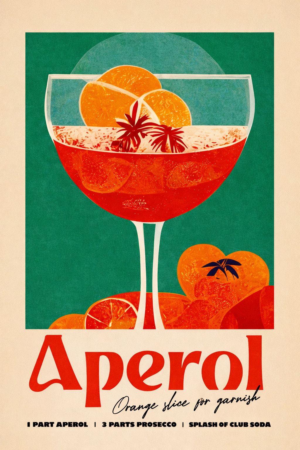 Aperol Spritz Recipe Card Diamond Painting Kit