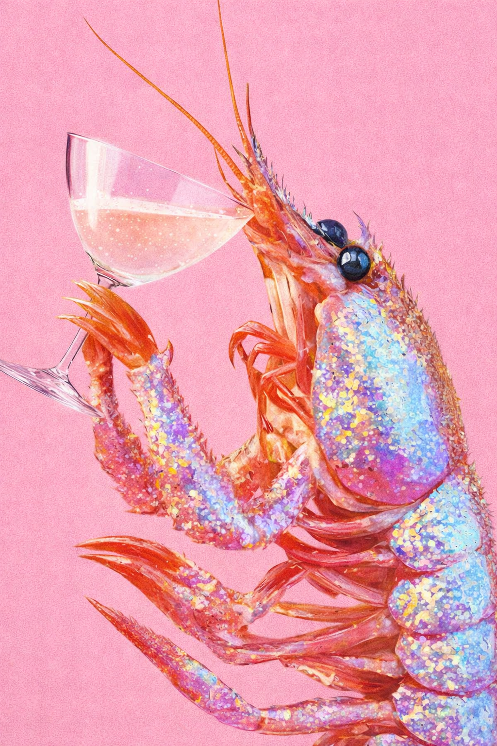 Champagne Shrimp Diamond Painting Kit