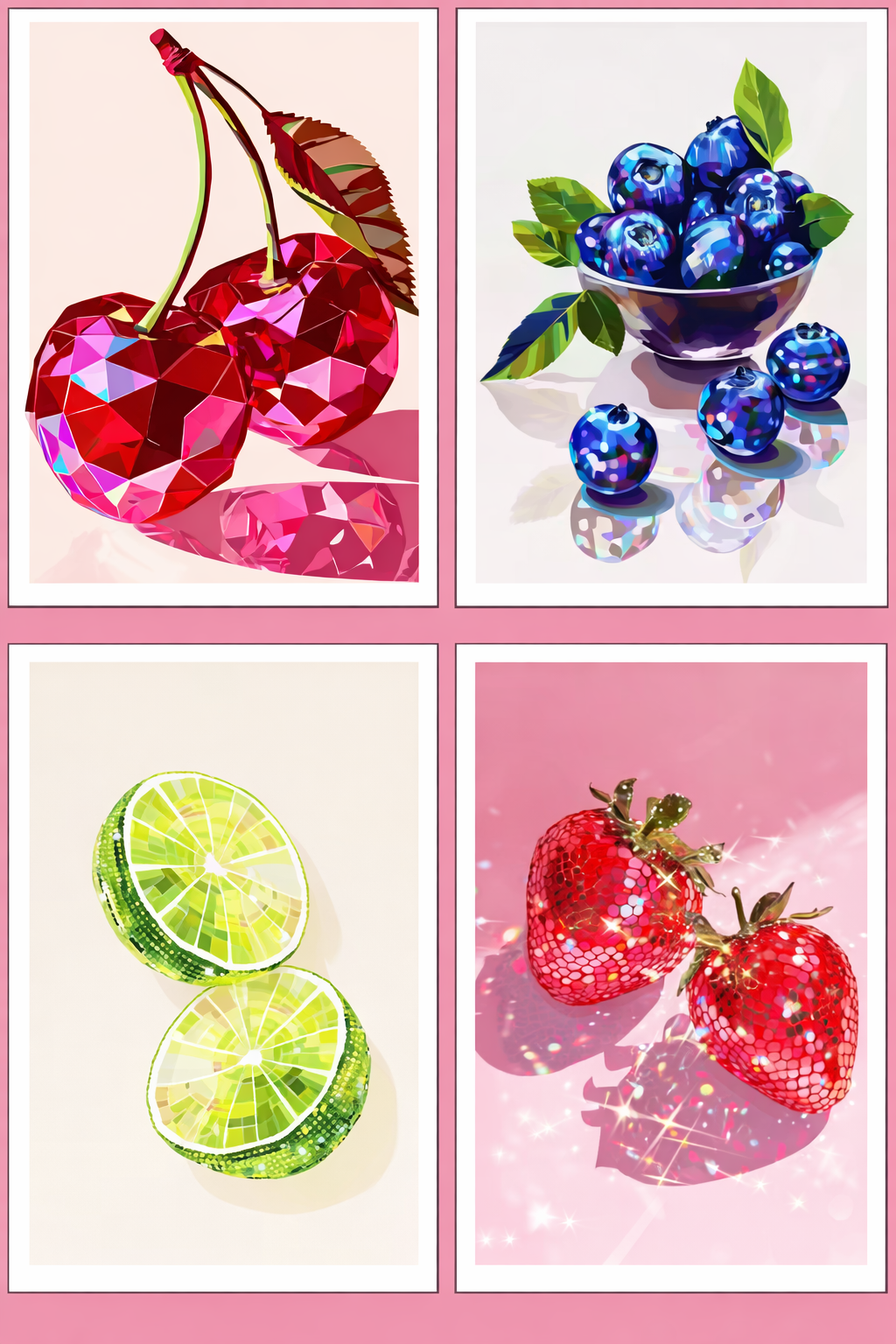 Fruit Diamond Painting Kit - 4 PC