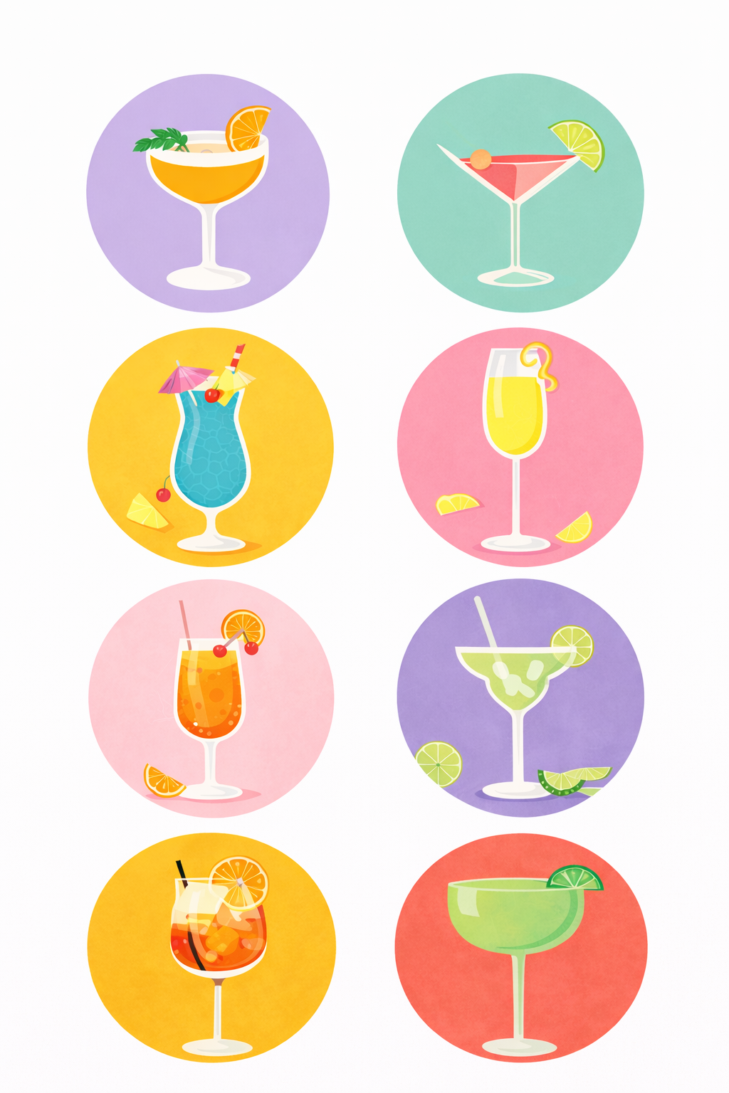 DIY Diamond Cocktail Coaster Set - 8 Piece Bundle