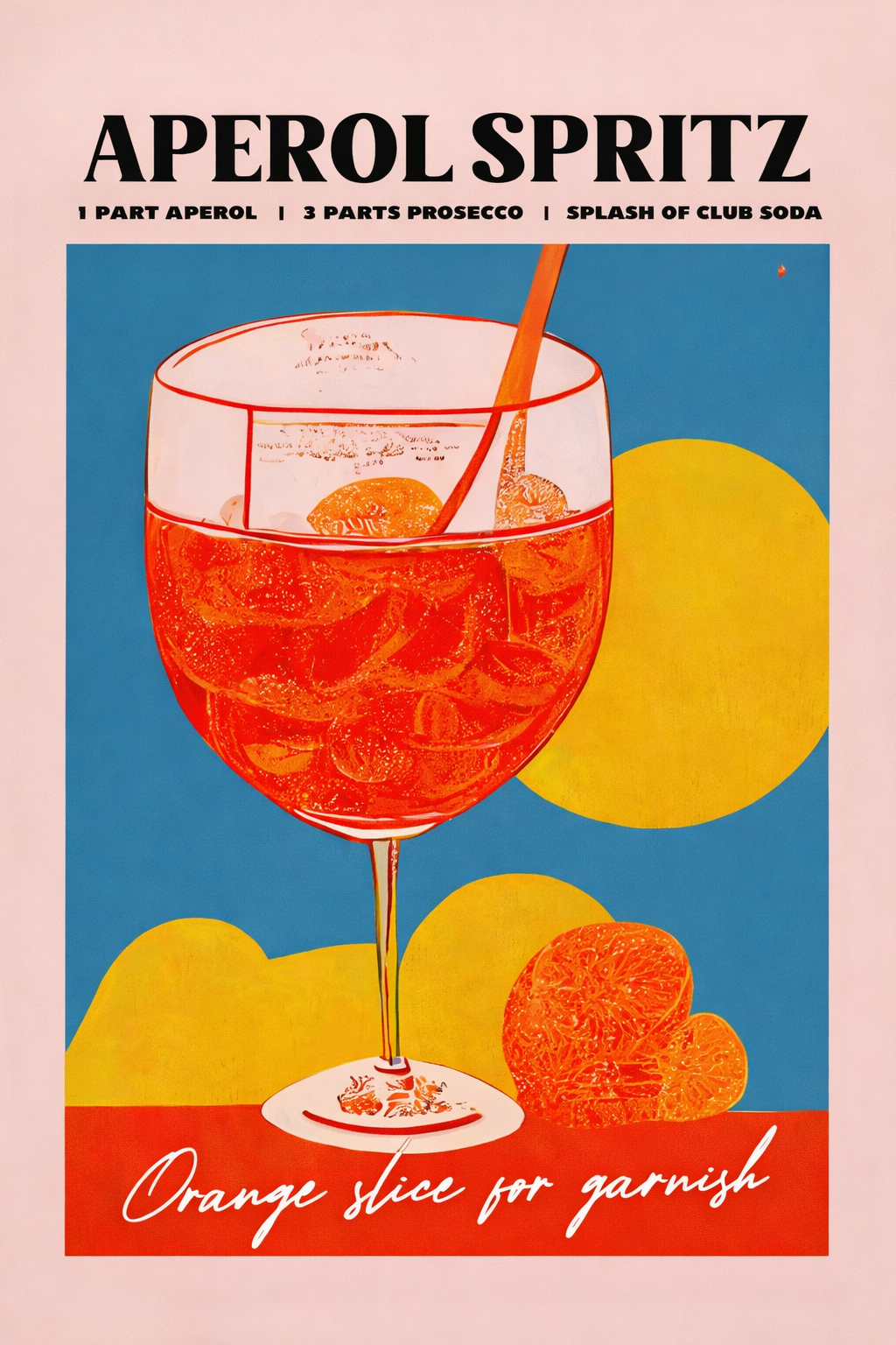 Aperol Spritz Recipe Card Diamond Painting Kit