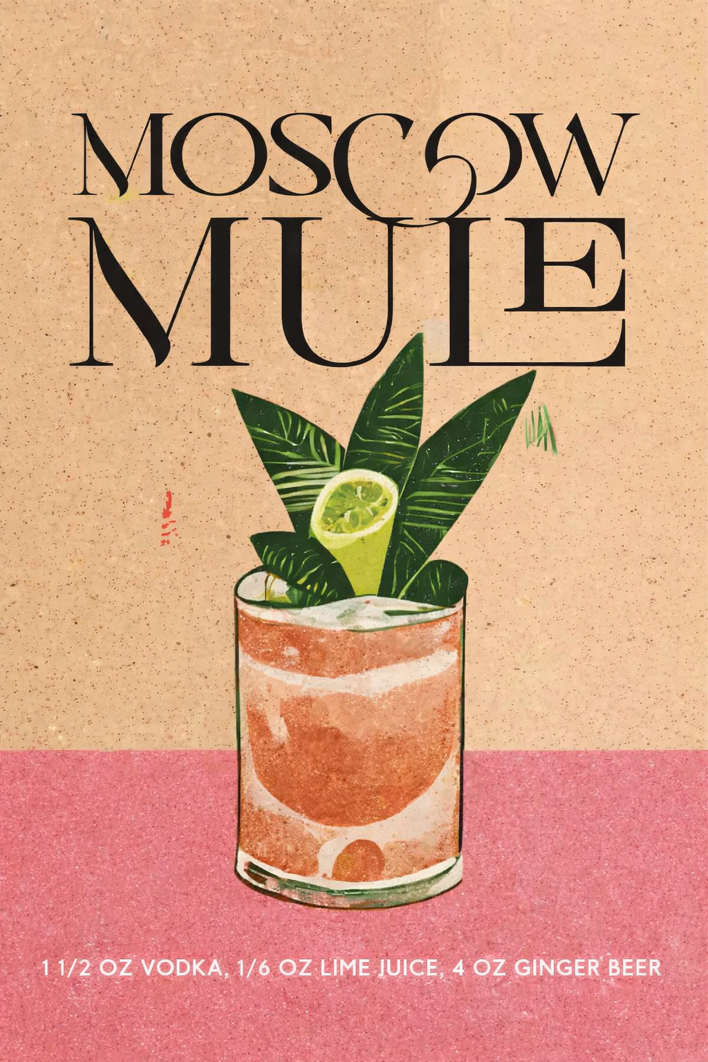 Moscow Mule Recipe Card Diamond Painting Kit